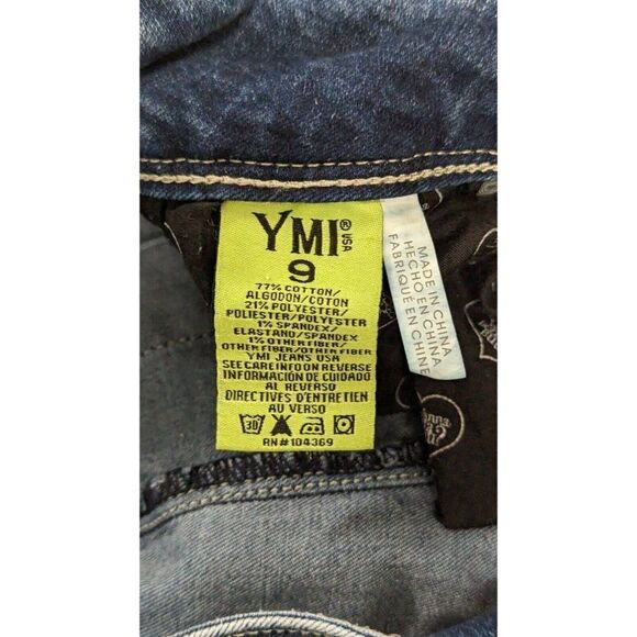 YMI Womens Size 9 Juniors Bermuda Jean Shorts Denim Stretch 3 Button Pockets - Picture 8 of 9